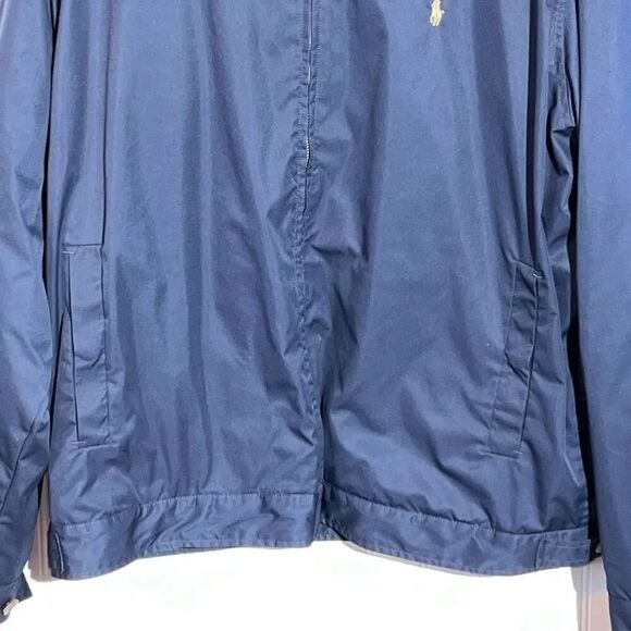 Polo Ralph Lauren Inner Fleece Full Zip Aviator Jacket Men XL Blue Snap Pocket - Picture 4 of 7